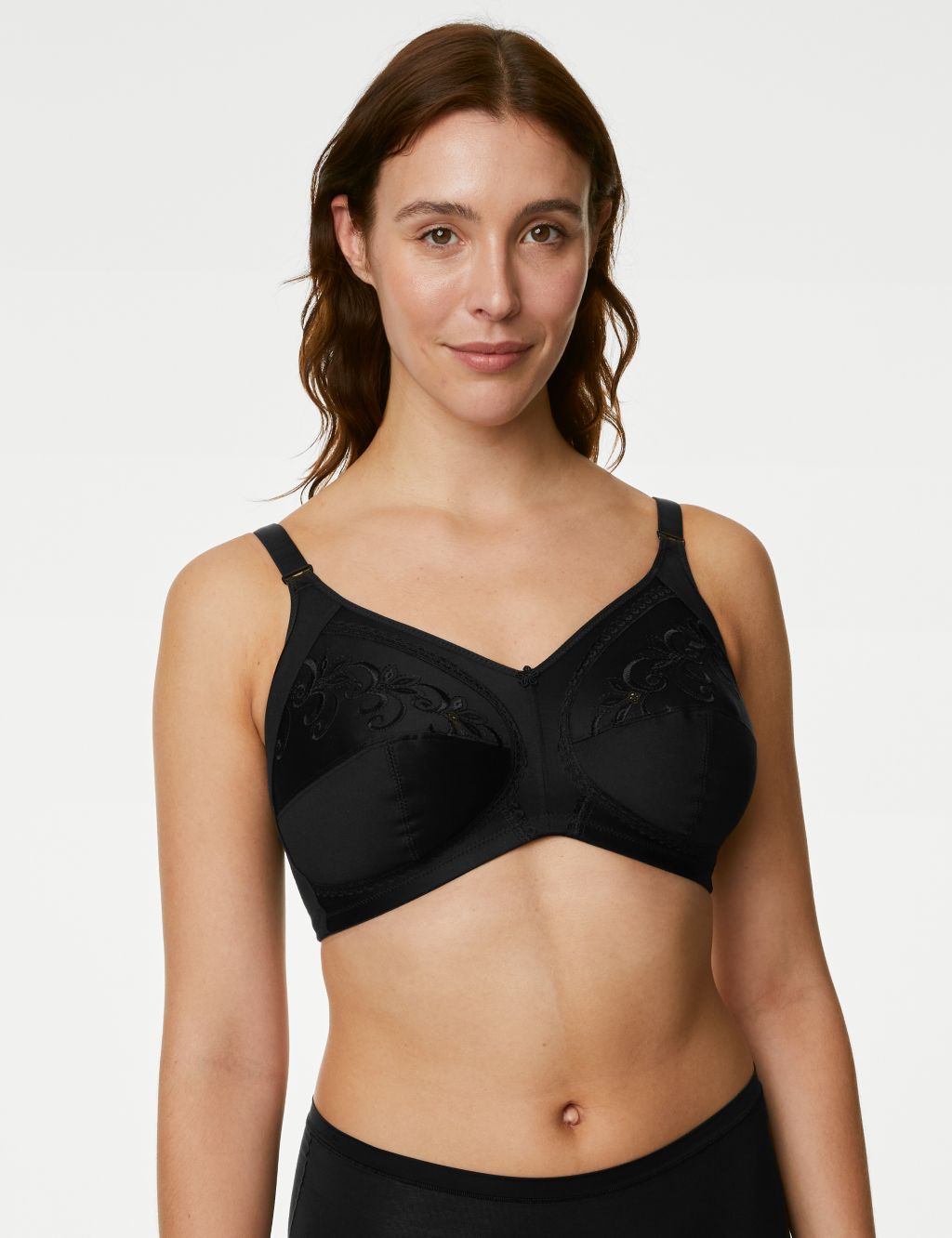 Total Support Embroidered Full Cup Bra B-H image 1