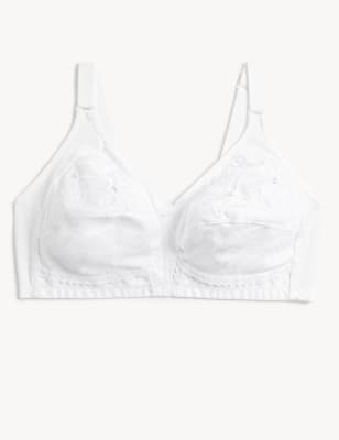 MARKS & SPENCER Total Support Embroidered Full Cup Bra C-H T338020OPALINE ( 44DD) Women Everyday Non Padded Bra - Buy MARKS & SPENCER Total Support  Embroidered Full Cup Bra C-H T338020OPALINE (44DD) Women