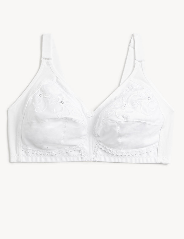 Total Support Embroidered Full Cup Bra B-H - SI
