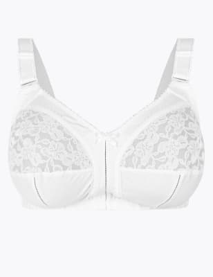 MARKS & SPENCER Total Support Embroidered Full Cup Bra C-H T338020WHITE (38F)  Women Sports Non Padded Bra - Buy MARKS & SPENCER Total Support Embroidered  Full Cup Bra C-H T338020WHITE (38F) Women