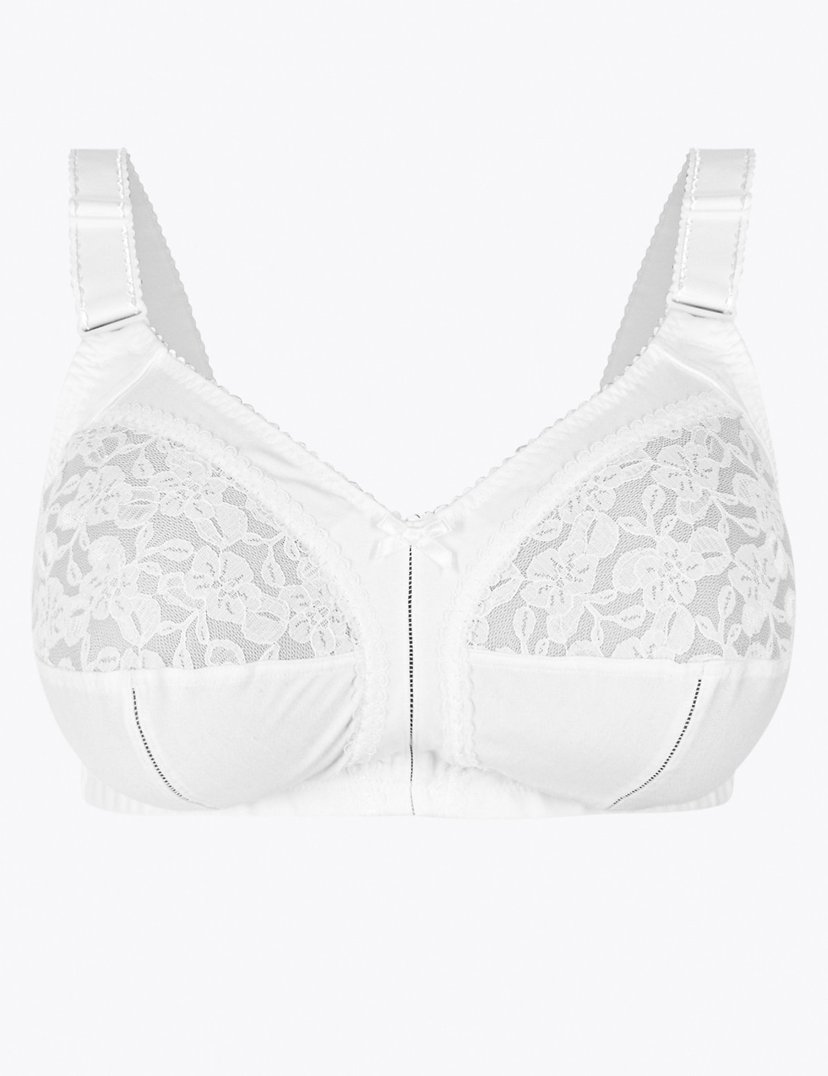 Total Support Floral Lace Non-Padded Full Cup Bra B-G