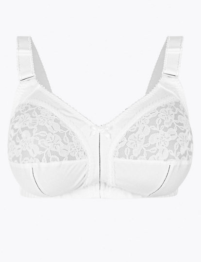 Total Support Floral Lace Non-Padded Full Cup Bra B-G