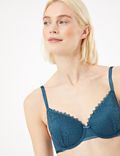 2 Pack Texture & Lace Full Cup Bra A-E