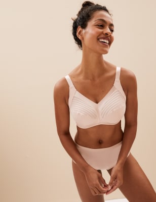 

Womens M&S Collection Total Support Striped Non-Wired Full Cup Bra B-H - Opaline, Opaline