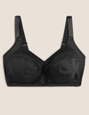 

Womens M&S Collection Total Support Striped Non-Wired Full Cup Bra B-G - Black, Black