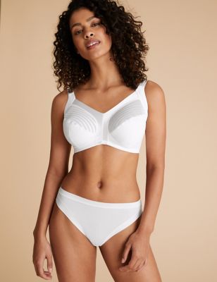 Buy Non-Padded Non-Wired High Support Full Figure Bra in White