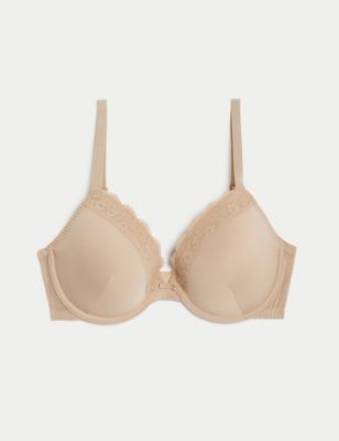 Lace Padded Plunge Wired Bra A-E