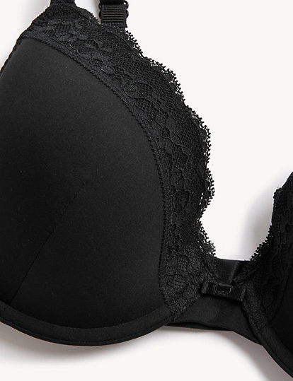 Lace Padded Plunge Wired Bra
