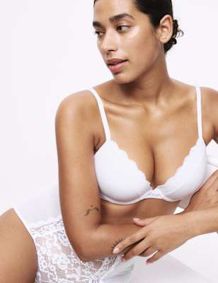 Lace Padded Plunge Wired Bra A-E, M&S Collection