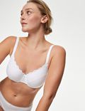 Lace Trim Padded Full Cup Bra