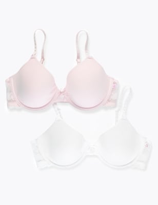 2pk Padded Flexi Underwired First Bras AA-DD