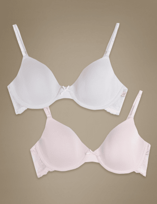 2pk Padded Flexi Underwired First Bras AA-DD