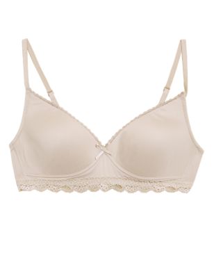 Angel Womens Sumptuously Soft™ Full Cup First Bra AA-E - 38D - Opaline, Opaline,White