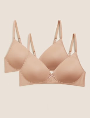 

Womens Angel 2pk Non Wired First Bras AA-D - Rose Quartz, Rose Quartz