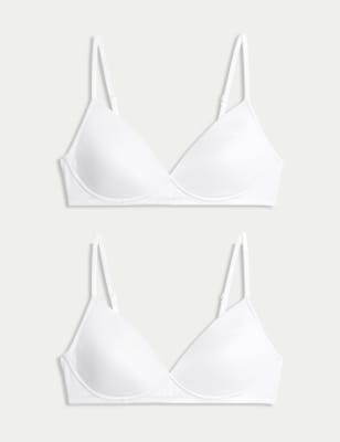 Seamless padded bra - White - Ladies