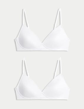 15.04% OFF on Marks & Spencer Women First Bra Non-Wired Bralette 2pk