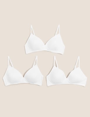 

Angel Pack de 3 sujetadores de copa completa sin aros para copa AA-DWomens - Black Mix, Black Mix