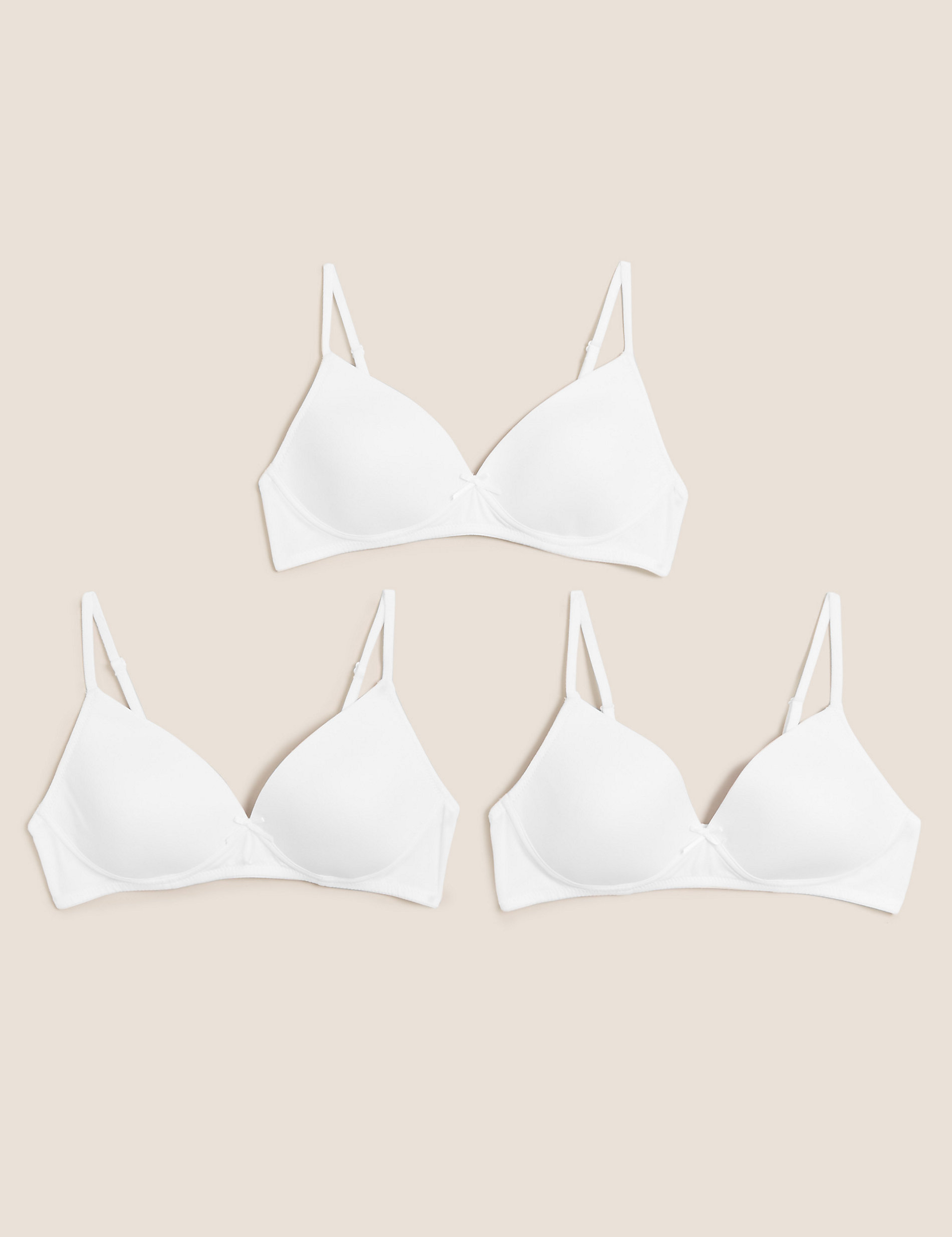 3pk Non Wired Full Cup Bras AA-D