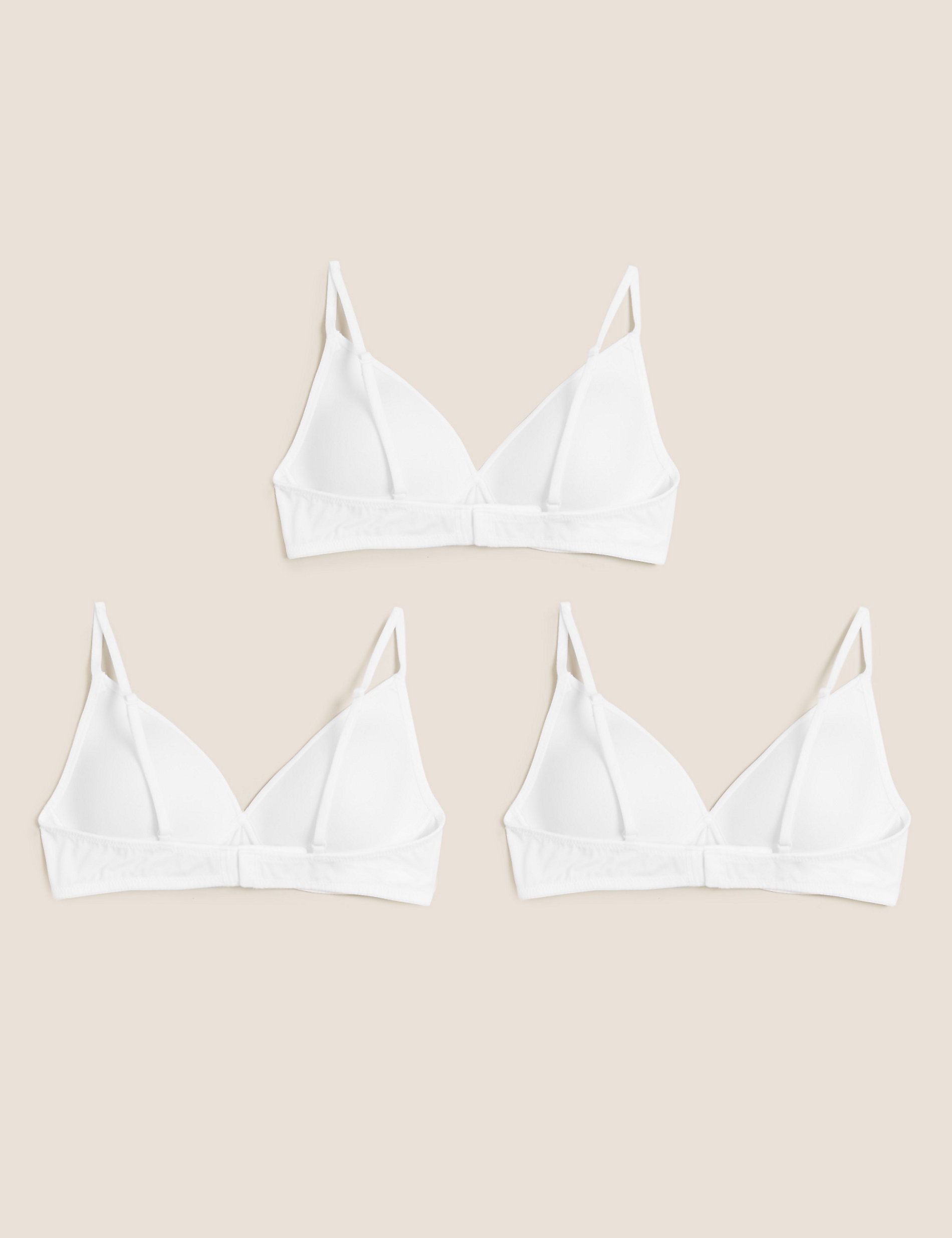 3pk Non Wired Full Cup Bras AA-D