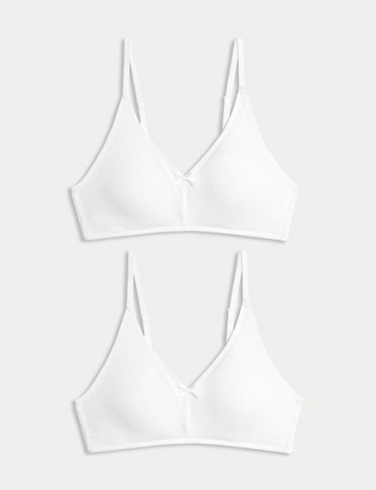 2pk Non-Wired Full Cup First  Bras AA-D