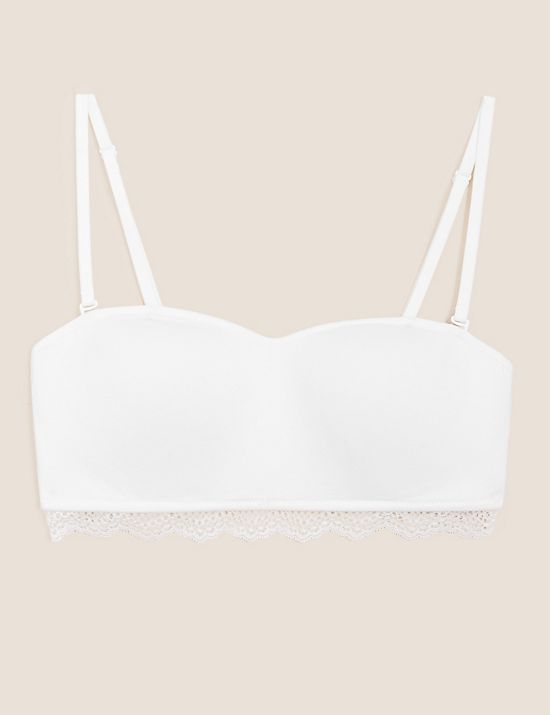 Cotton & Lace Non Wired Bandeau First Bra AA-D