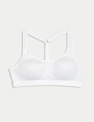 Spencer Active Sports Bra in White/Black