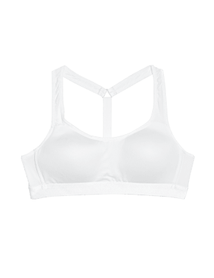 Angel Womens Non Wired Sports Bra AA-DD - 28B - White, White