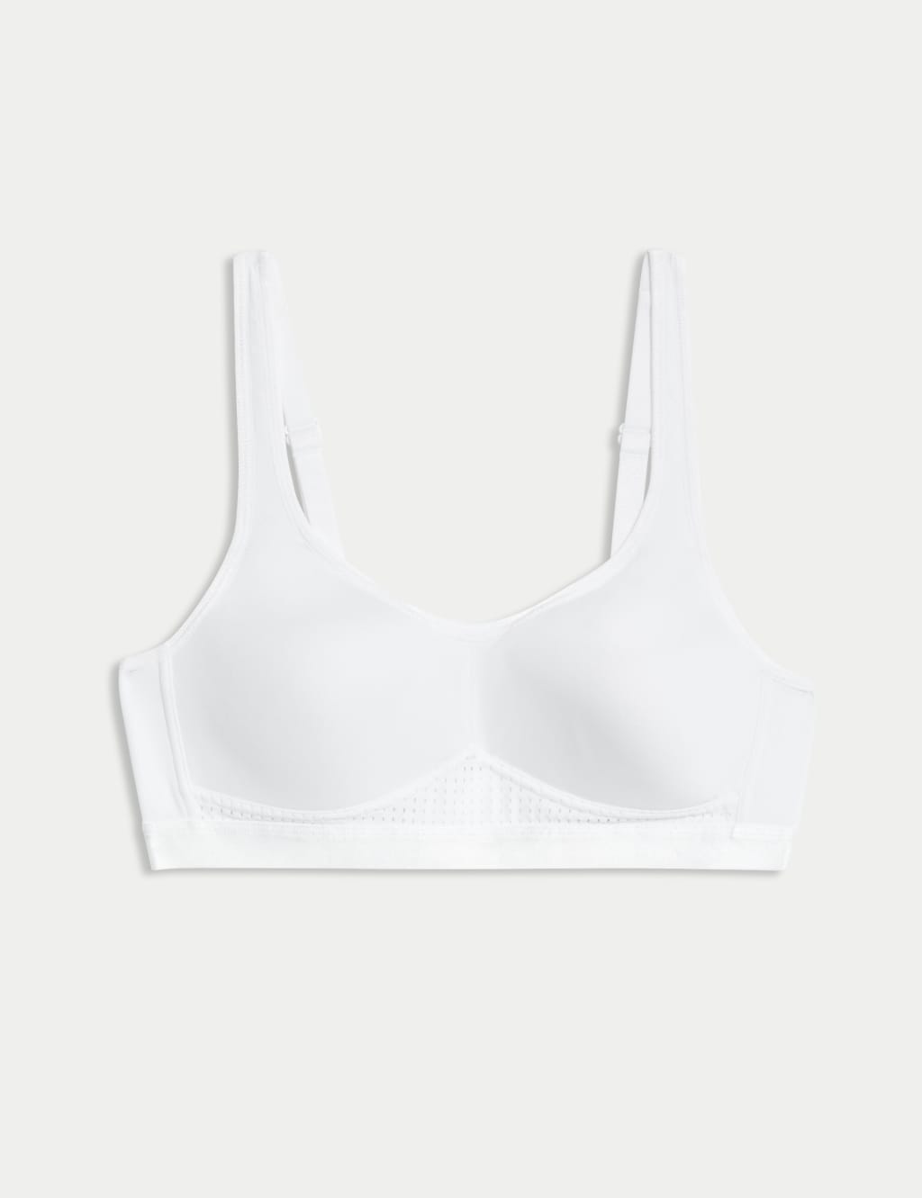 White cotton non-wired bra