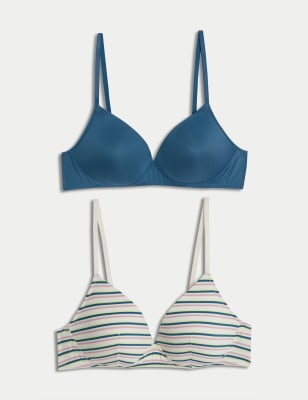 

Womens M&S Collection 2pk Padded First Bras (AA-D) - Ecru Mix, Ecru Mix