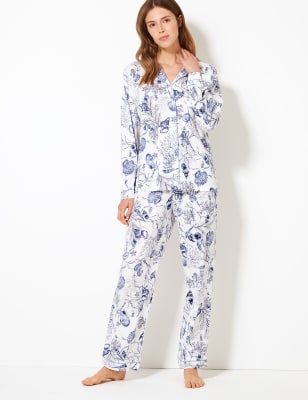 Pyjama en coton et modal &agrave; motif coquillage, dot&eacute; de la technologie Cool Comfort&trade;