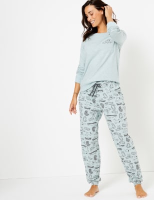 Ladies best sale cat pyjamas