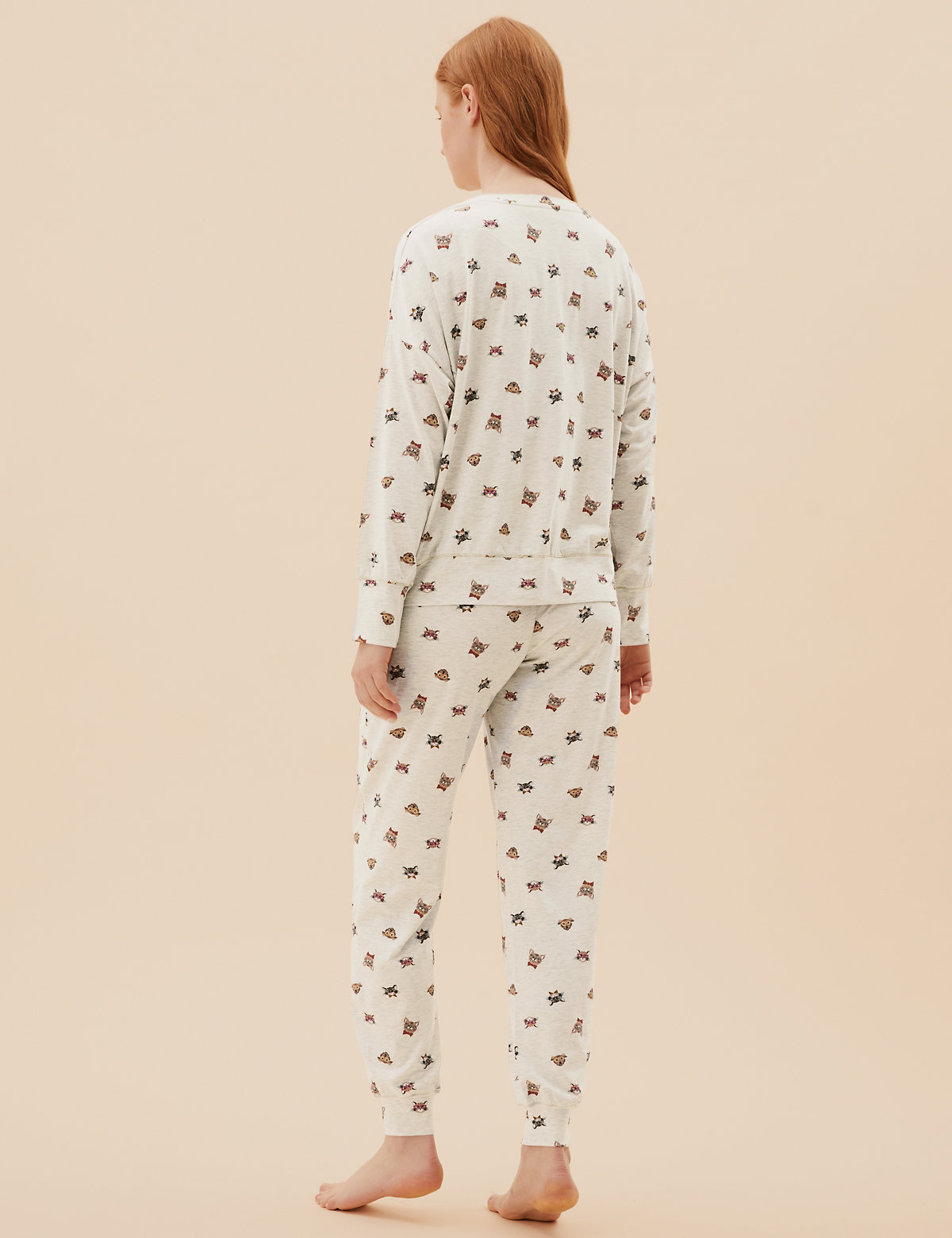 Cotton Rich Cat & Dog Print Pyjama Set