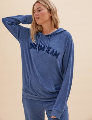 

Womens M&S Collection Loungewear-Set für Damen im Familienlook „Dream Team“ - Blue Mix, Blue Mix