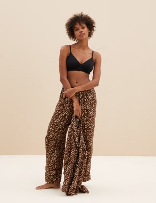 Womens leopard print discount pjs