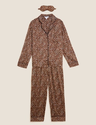 Leopard print discount pyjamas new look