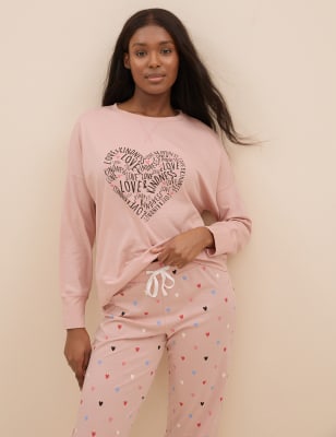 Love heart best sale pyjama set