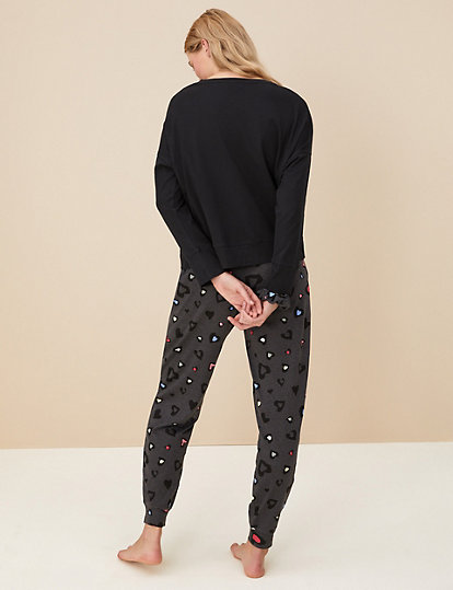 Cotton Rich Pyjama Set with Scrunchie