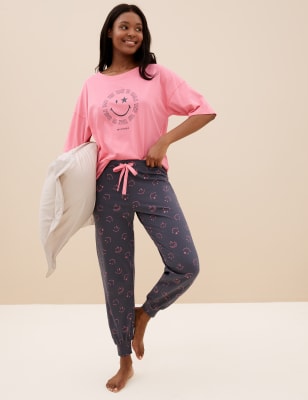 

Womens M&S Collection SmileyWorld® Cotton Pyjama Set - Candy, Candy