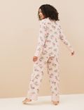 Woven Viscose Floral Revere Pyjama Set