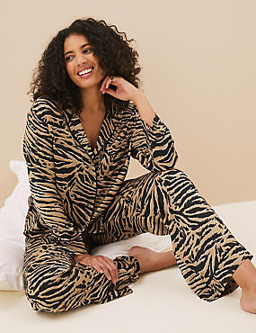 Satin Zebra Print Pyjama Set