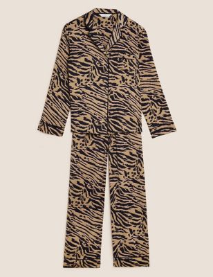 Dream Satin™ Zebra Revere Pyjama Set | M&S Collection | M&S