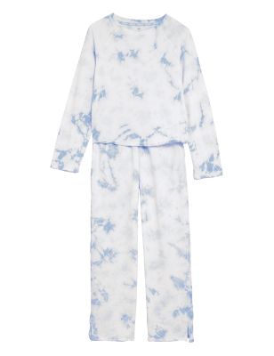 

Womens M&S Collection Lounge-Set aus reiner Baumwolle mit Cool Comfort™ - Blue Mix, Blue Mix