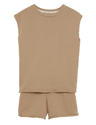 

Womens BODY Kurzes Lounge-Set aus reiner Baumwolle mit Cool Comfort™ - Cappuccino, Cappuccino