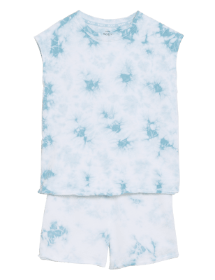 

Womens BODY Kurzes Lounge-Set aus reiner Baumwolle mit Cool Comfort™ - Blue Mix, Blue Mix