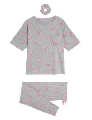 

Womens Percy Pig™ Cotton Rich Percy Pig™ Pyjama Set - Grey Mix, Grey Mix