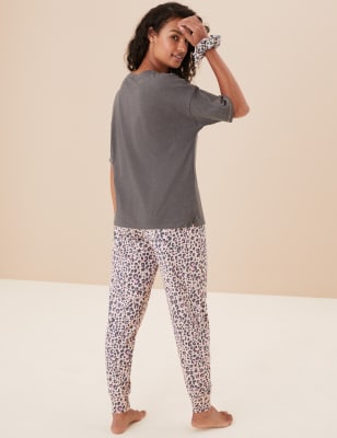 Cotton Rich Animal Print Pyjama Set