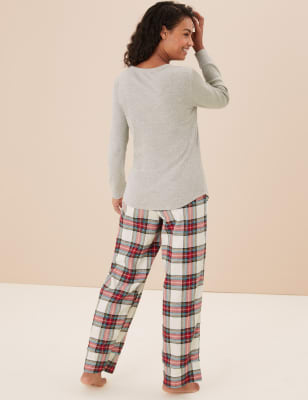 Women s Checked Family Christmas Pyjama Set