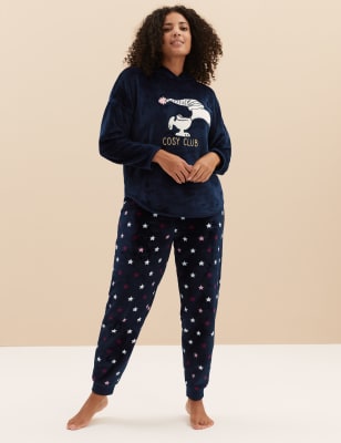 M&s fleece pyjamas hot sale