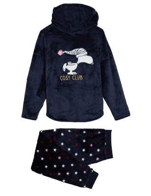 

Womens M&S Collection Fleece Snoopy™ Pyjama Set - Navy Mix, Navy Mix