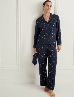 Dream Satin Star Print Pyjama Set